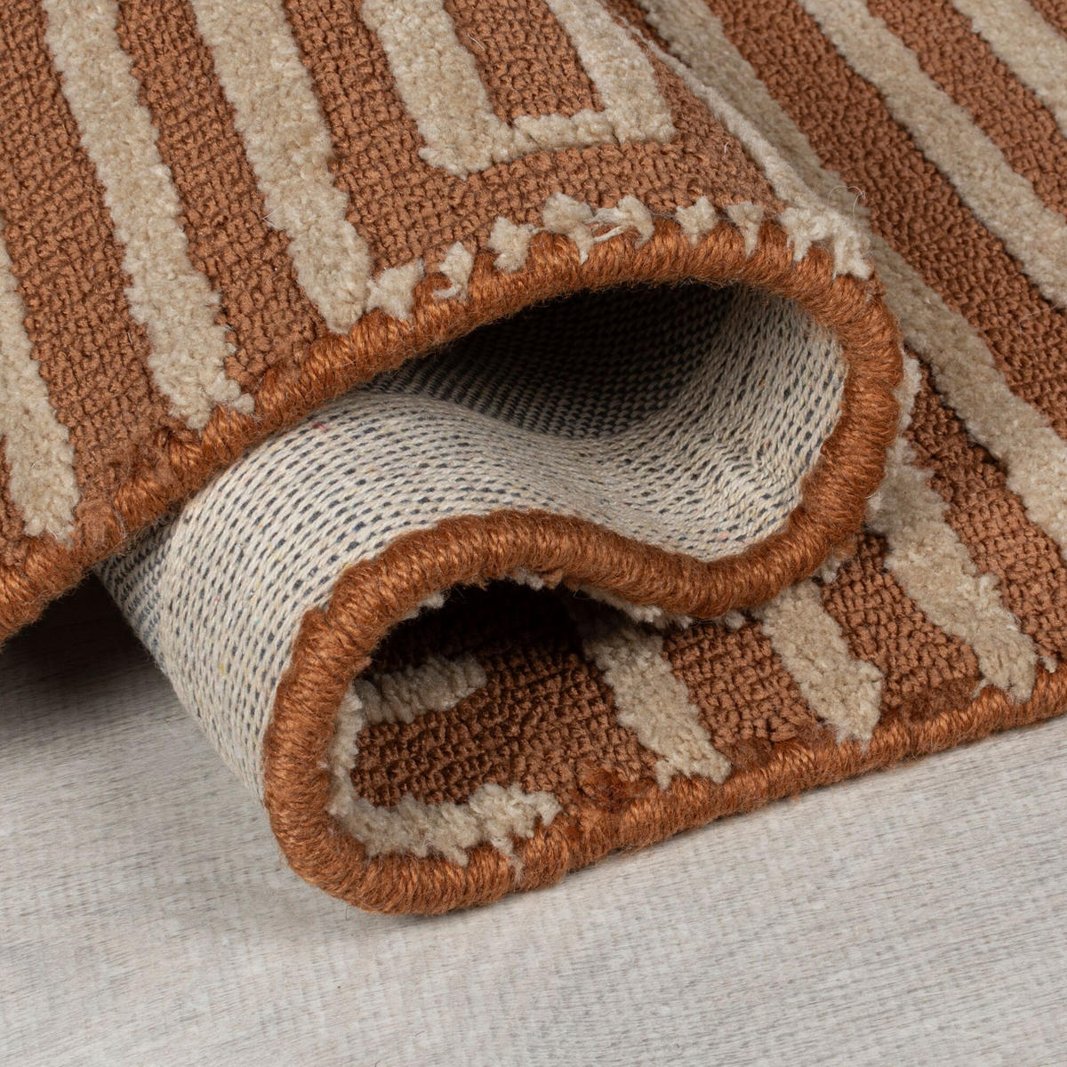 TEPPICH ARLEN, geometrisch, Terrakotta, 200 x 300 cm - Orange, Textil (300/200cm) - KADIMA DESIGN