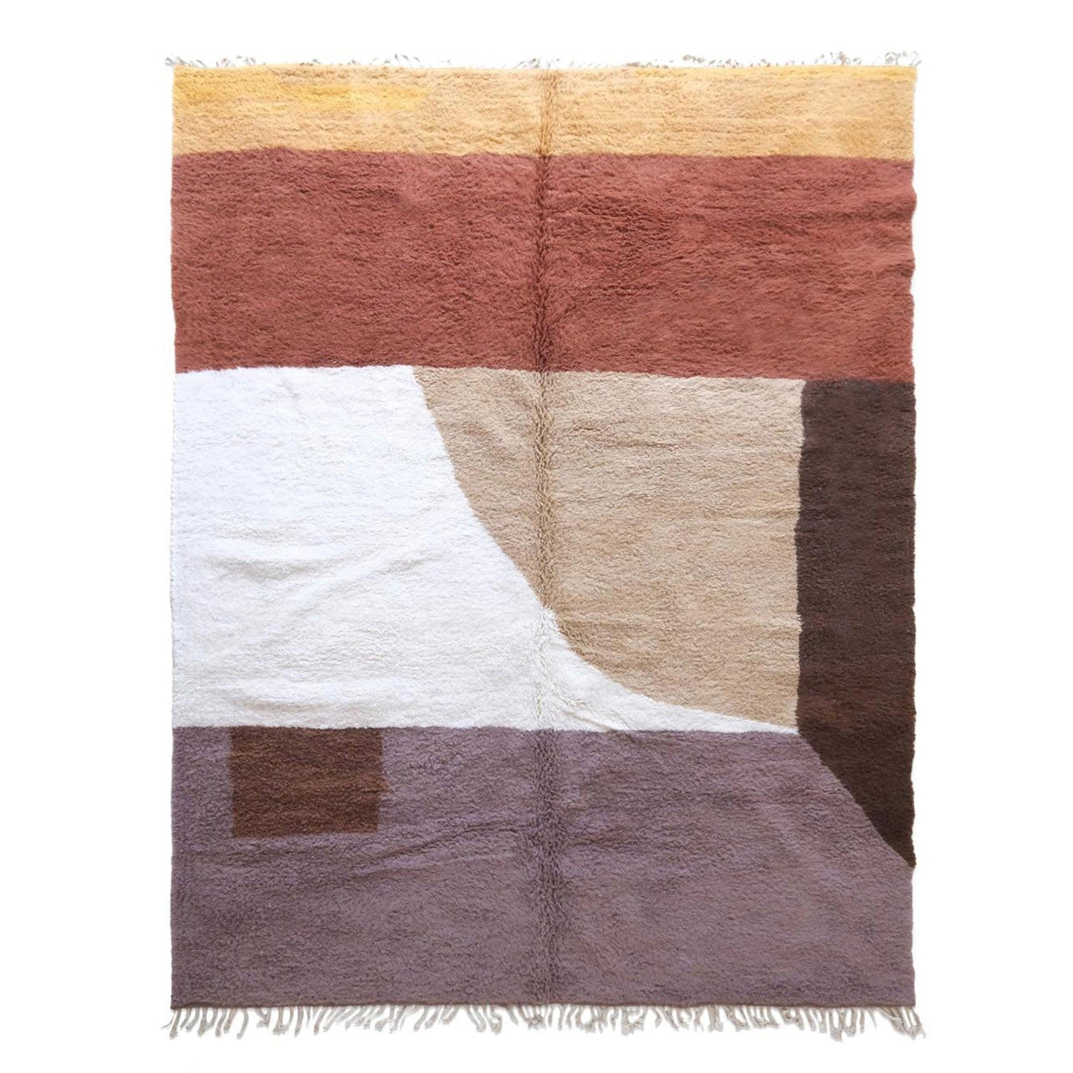 BERBERTEPPICH grafisch Wolle 300x 402 cm - Multicolor, Naturmaterialien (300/402cm) - AFK Living