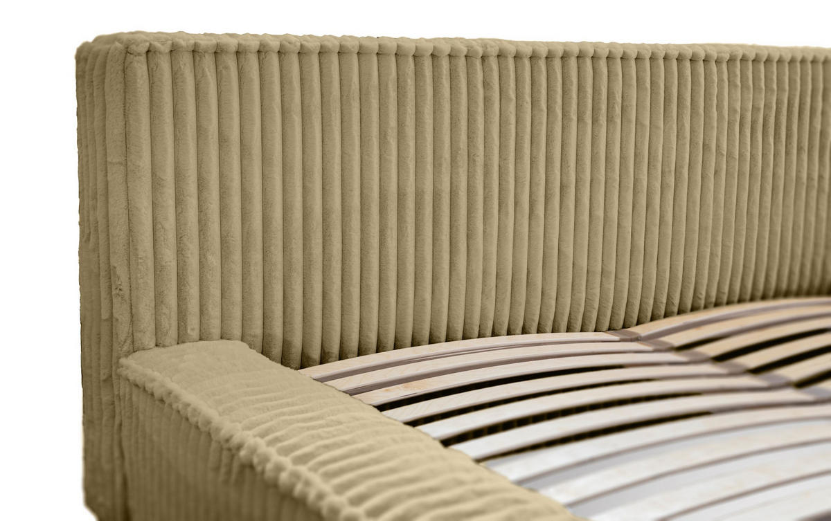 POLSTERBETT Doppelbett Lettera 160x200 - Braun, Holz/Textil (160/200cm) - Fedve