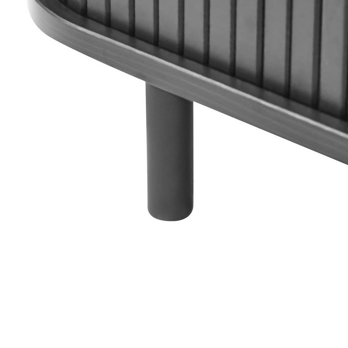 SCHRANK Schwarz Bradley - Schwarz, Holzwerkstoff (80/60/40cm) - Beliani