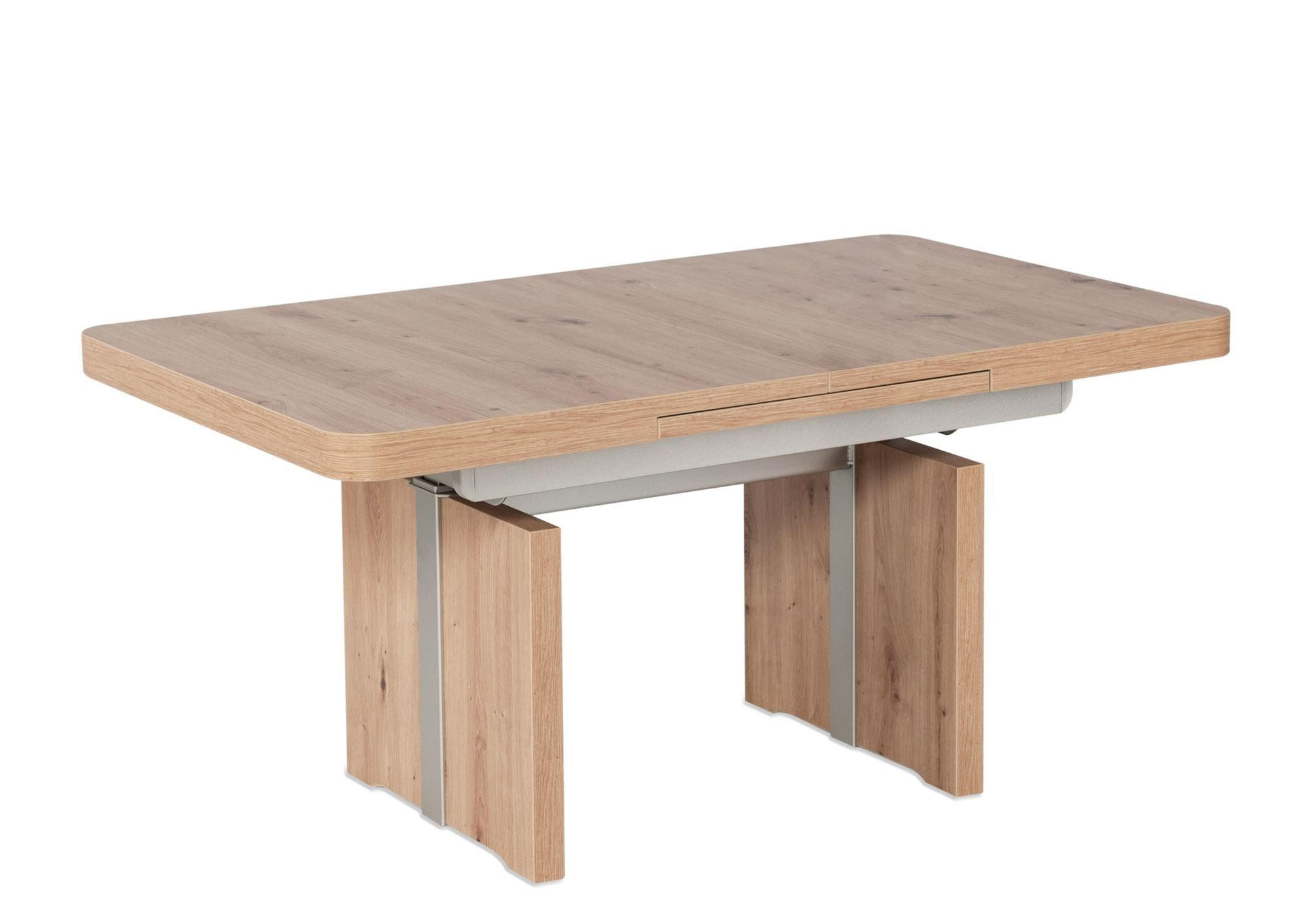 FUNKTIONSTISCH ausziehbar Cara 110(150) x 69 x 53-72 Couchtisch Wildeiche - Braun, Holz (110/69/53cm) - 58aufmkessel