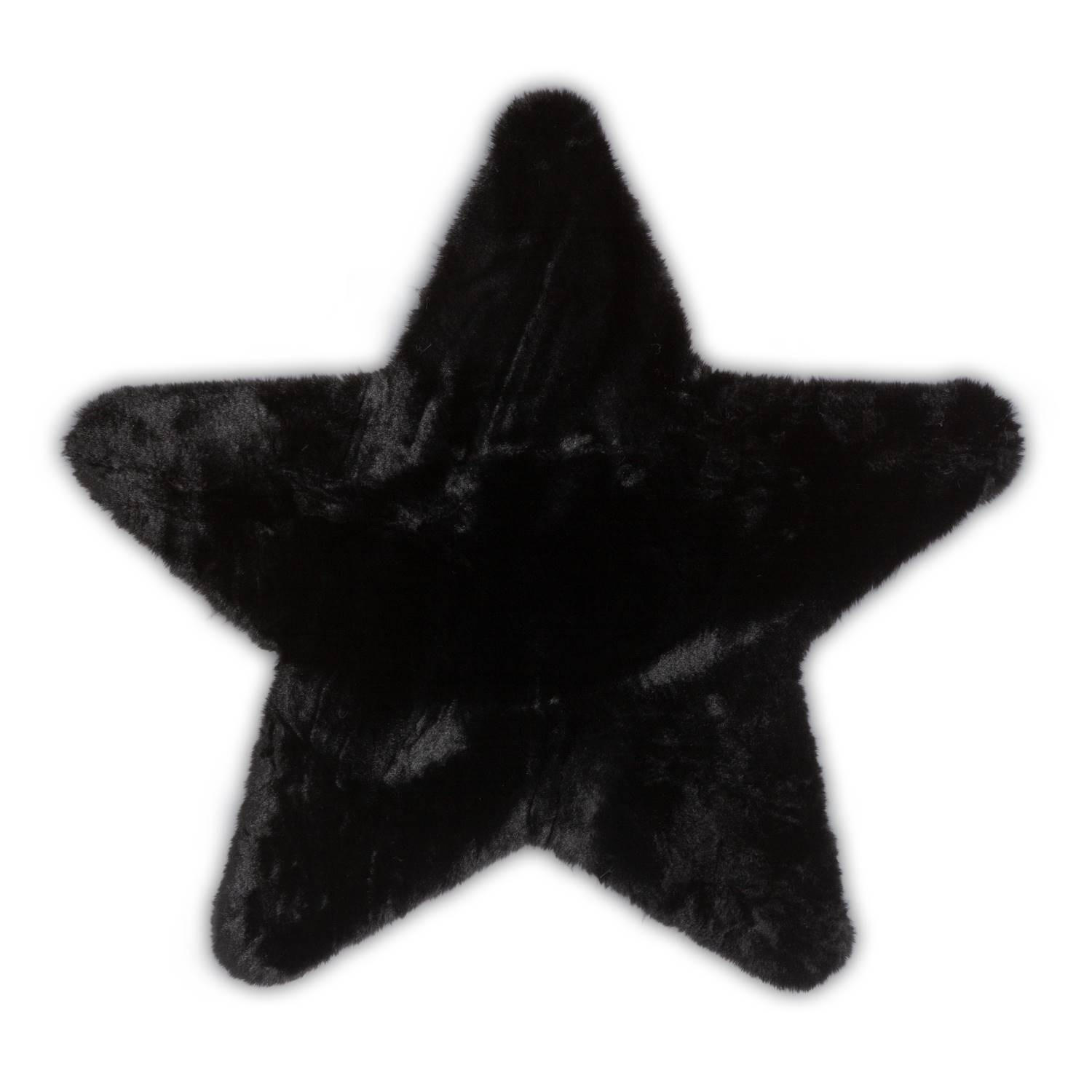 KUNSTFELLTEPPICH Chiara 90x90 cm - Schwarz, Textil (90/90cm) - Gino Falcone