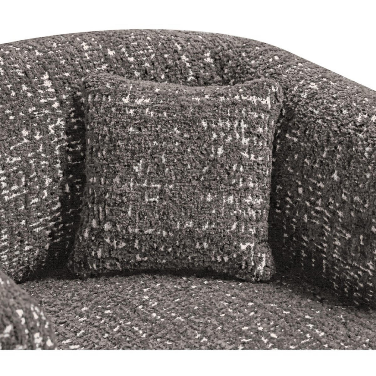 SESSEL Laila, Drehsessel mit runder Form, Braun, Geflecht-Stoff - Braun, Textil (95/75/97cm) - Beautysofa