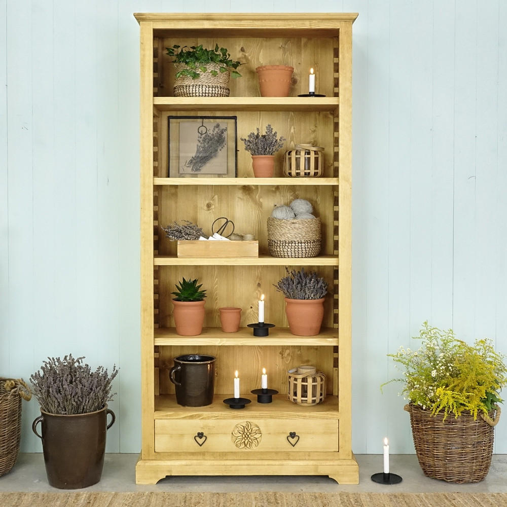 BÜCHERREGAL aus Massivholz JAGNA - Honig, Holz (90/200/38cm) - Seart