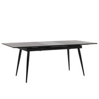 ESSTISCH 160-200/90/76 cm Schwarz Rechteckig Maldon - Schwarz, Holzwerkstoff (200/90/76cm) - Beliani