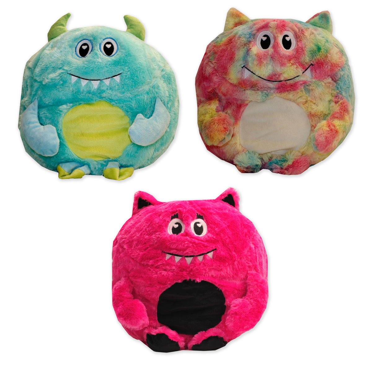 KUSCHELKISSEN Monster 45 cm Plüsch Kissen Türkis - Türkis, Textil (40/45cm) - TiborTex