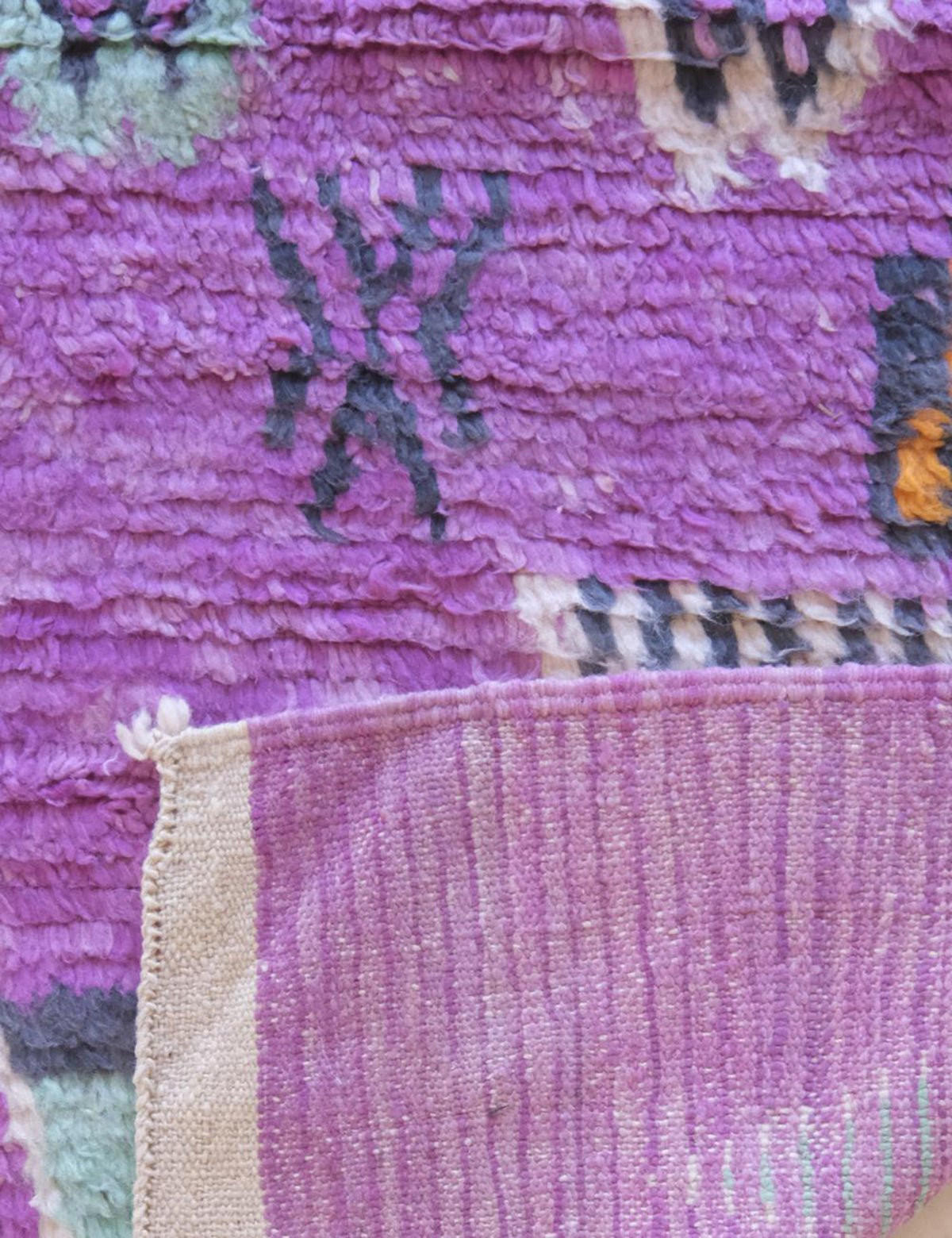 BERBERTEPPICH aus reiner Wolle 197x 304 cm - Lila, Naturmaterialien (197/304cm) - AFK Living