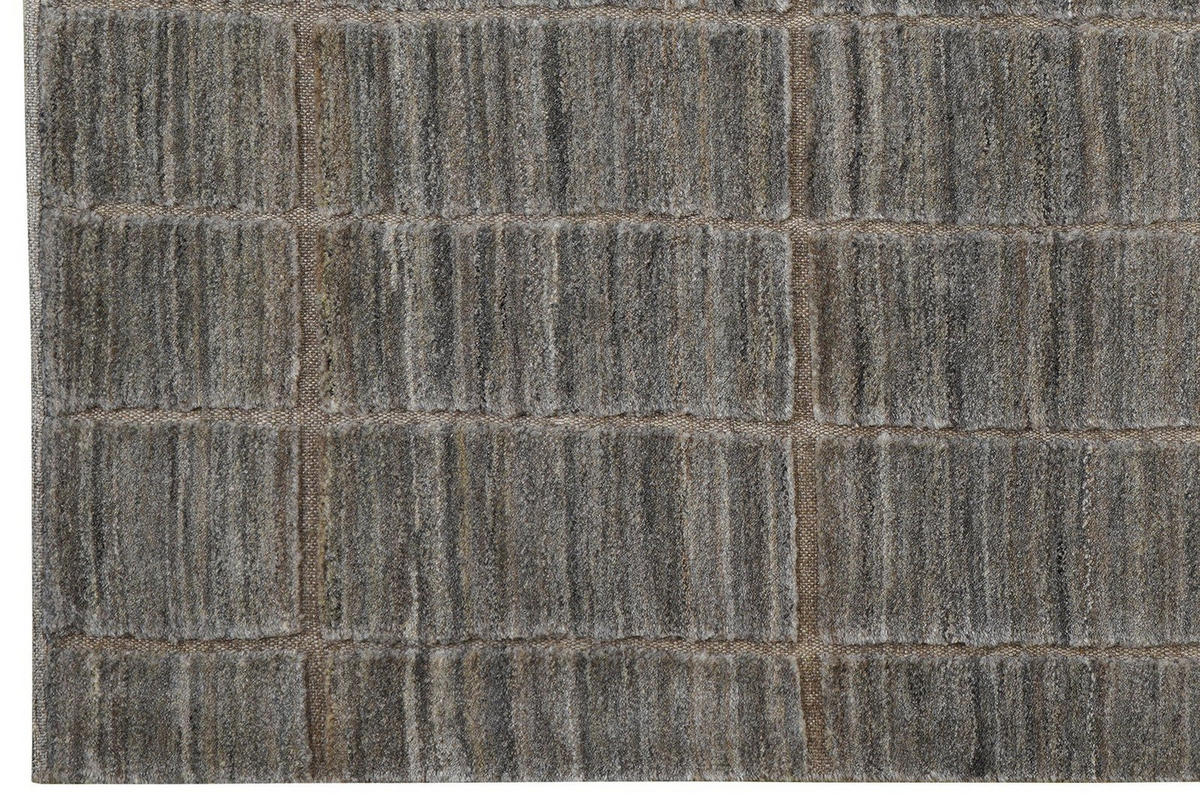GABBEH-TEPPICH handgeknüpft Grau 185/162 cm Schurwolle - Grau, Textil (162/185cm) - Looma