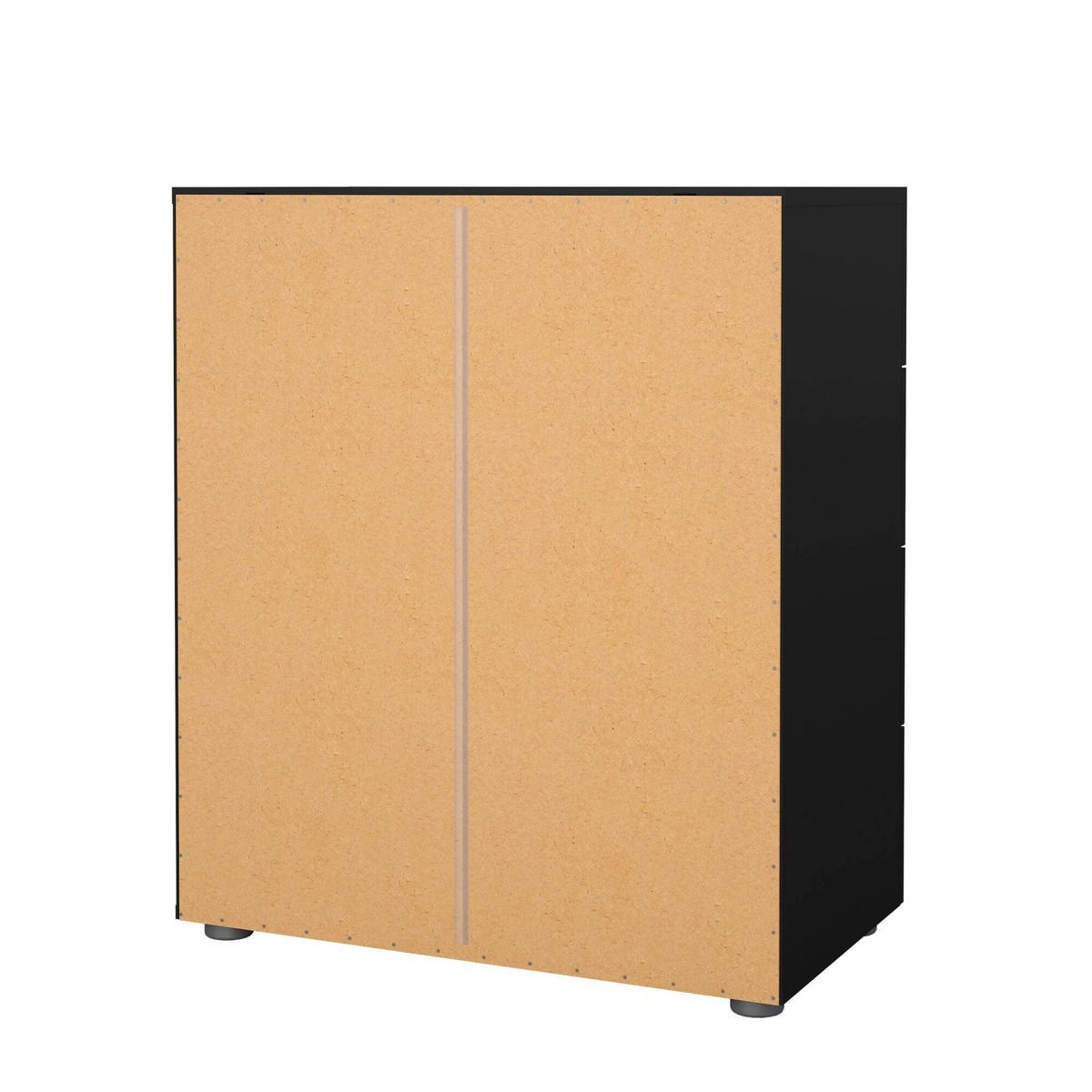 KOMMODE Schwarz 40.25/70/82 cm - Schwarz, Holzwerkstoff (70/82/40cm) - DMORA