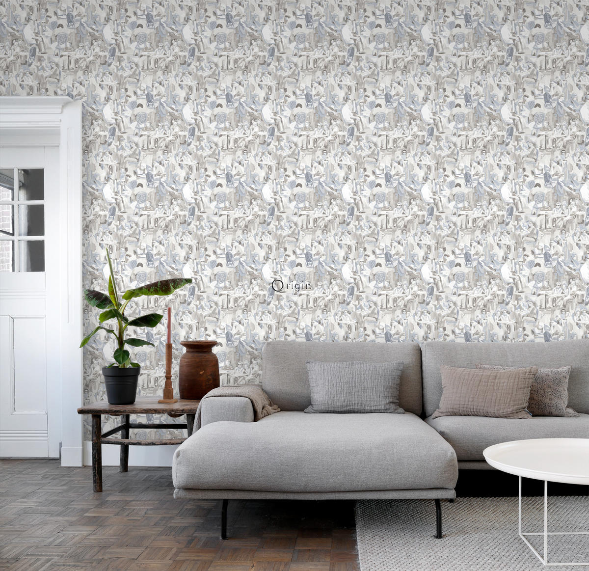 TAPETE figurative Motive 53 cm x 10.05 m - Weiß, Papier (53/1000cm) - Origin Wallcoverings