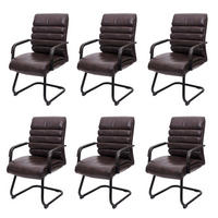 KONFERENZSTUHL Braun 6er-Set - Braun, Textil (60/100/59cm) - MCW