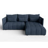 ECKSOFA L Form Cosmova Blau 245/182/83 cm mit Schlaffunktion - Blau/Schwarz, Kunststoff/Textil (245/182cm) - AX Living