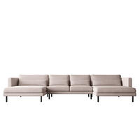 ECKSOFA DANI In U-Form Stilvolles Stoff Verita Beige - Beige, Holz/Textil (174/391cm) - Kaiser Möbel