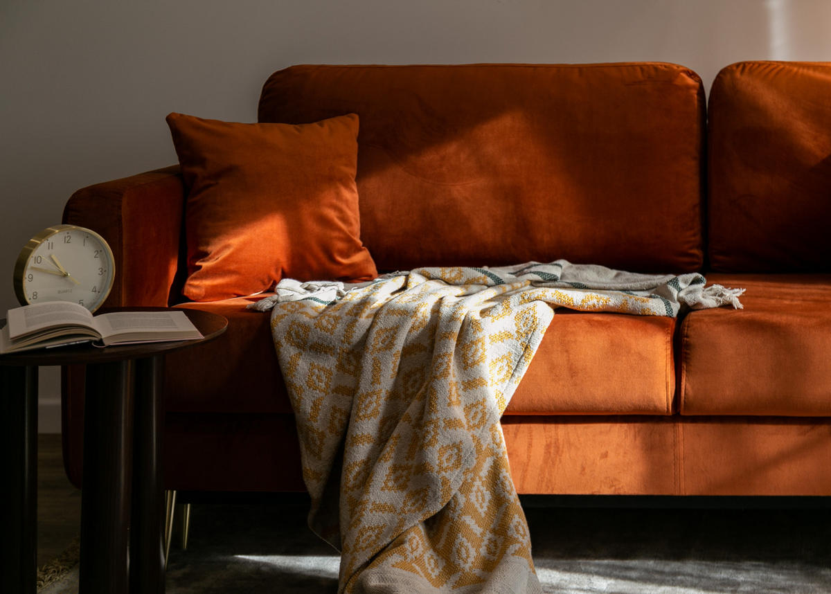 SCHLAFSOFA Valico Kupferbraun hydrophober Samt - Goldfarben/Kupferfarben, Textil/Metall (230/90/97cm) - Selsey