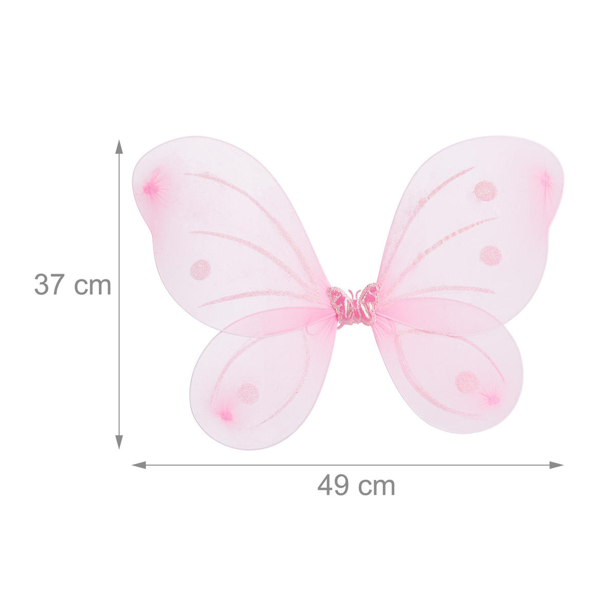FEENFLÜGEL Zauberstab - Weiß, Textil/Metall (49/37/1cm) - Relaxdays