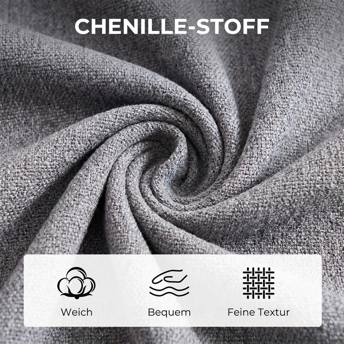 DREHBARER Akzentstuhl Dunkelgrau 89.0/83.0/85.0 cm - Dunkelgrau, Textil (83/85/89cm)