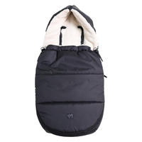 BABYSCHALENFUSSSACK Hoody 2.0, black/creme - Schwarz, Textil (40/3/80cm) - Kaiserbaby
