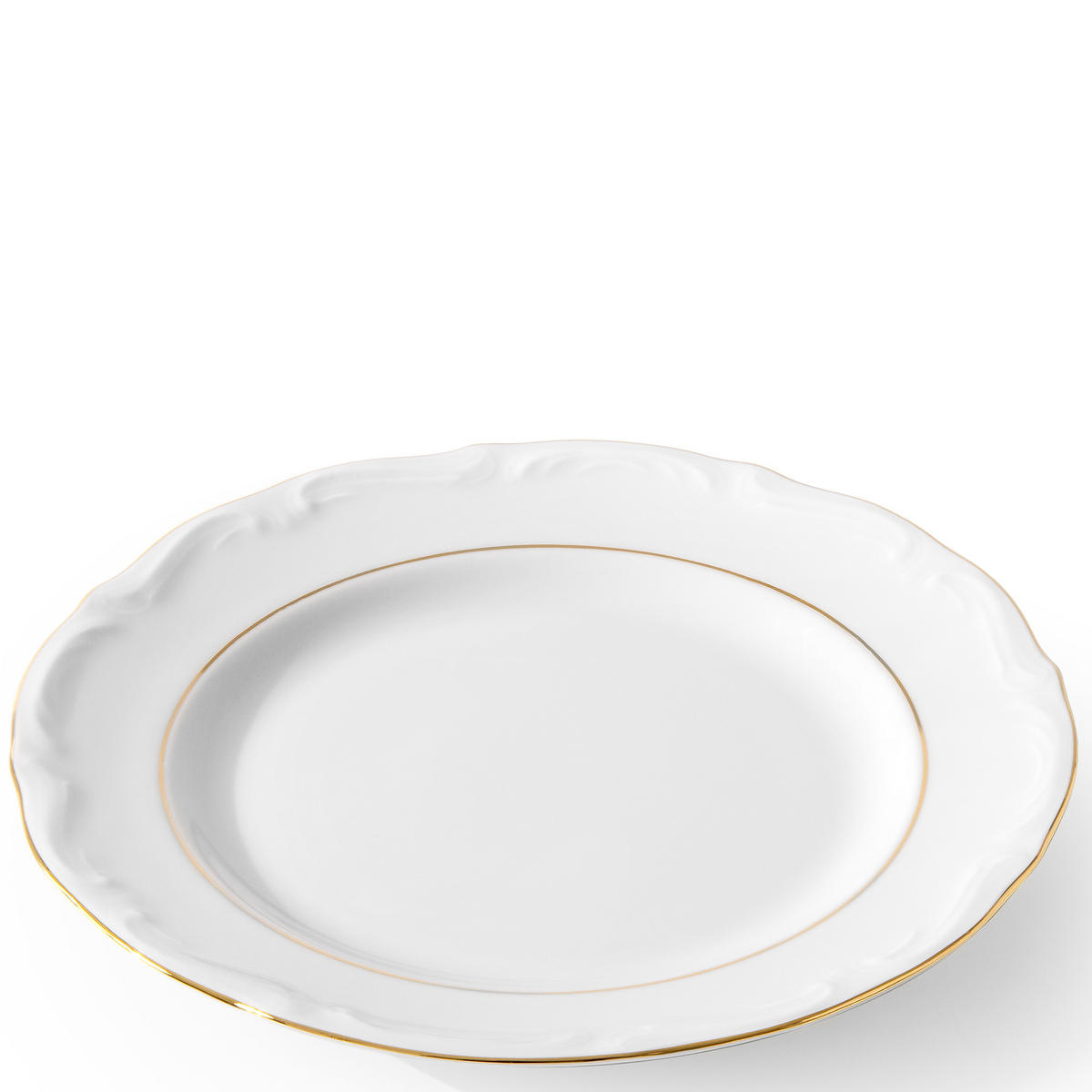 TAFELSERVICE 6 Personen Chodziez MARIA TERESA 18-tlg Porzellan mit Goldrand, Weiß / Gold - Goldfarben/Weiß, Keramik (25/2/25cm) - KONSIMO®