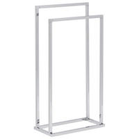 HANDTUCHSTÄNDER Stahlsilber 45x85 cm Recreo - Silberfarben, Metall (45/85/21cm) - Beliani