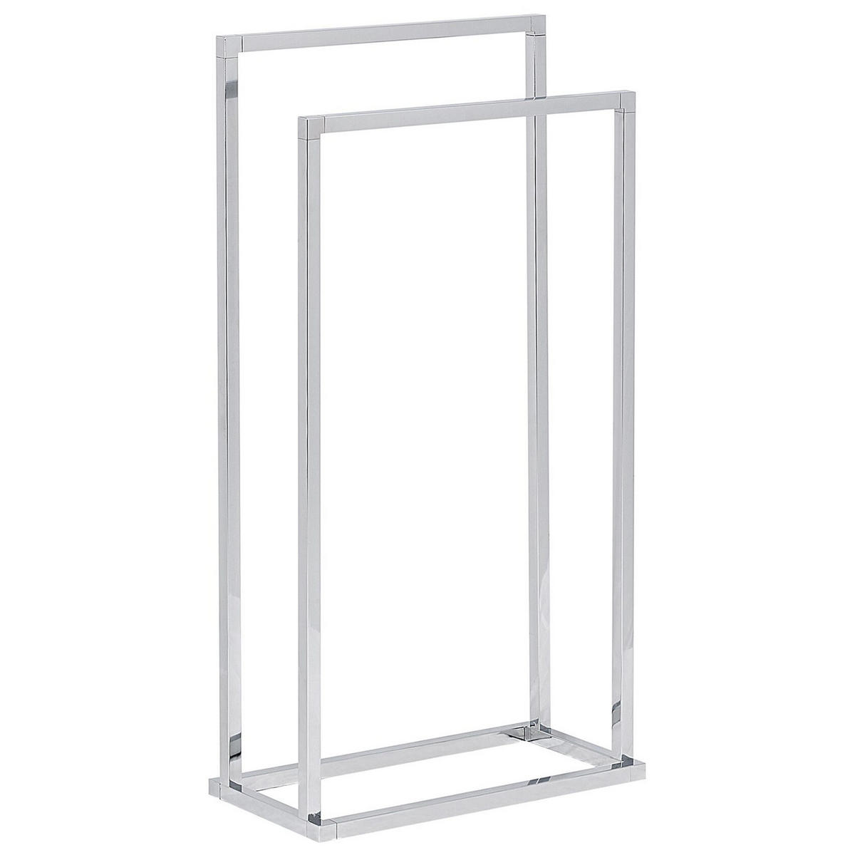 HANDTUCHSTÄNDER Stahlsilber 45x85 cm Recreo - Silberfarben, Metall (45/85/21cm) - Beliani