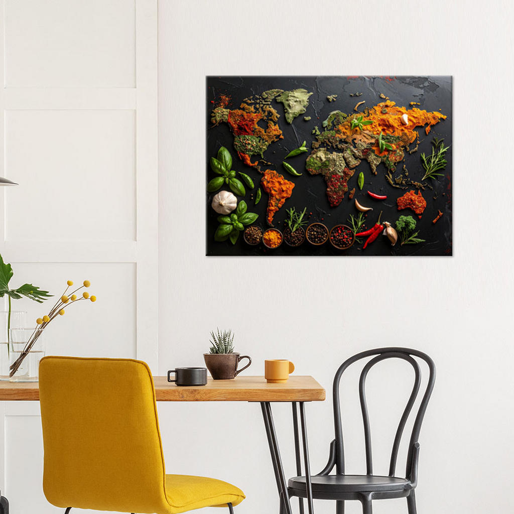 Thumbnail - Feeby Leinwandbild, Mehrfarbig, Textil, Essen/Getränk, Rechteckig, 90x60 cm, Bilder und Zubehör, Wandbilder, Leinwandbil...