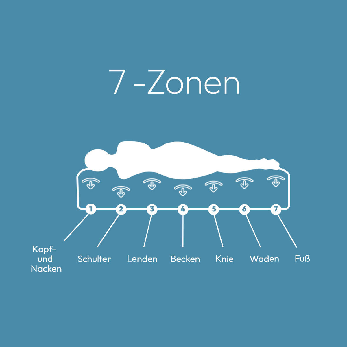 7-ZONEN-KALTSCHAUMMATRATZE 90x200 cm, H3/H5 orthopädisch & druckentlastend – 24 cm hoch, atmungsaktiv - Weiß, Textil (90/200cm) - Lunea