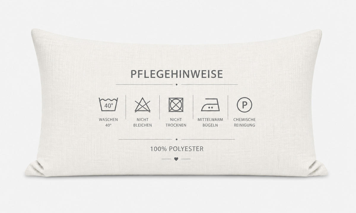 KISSENBEZUG Leinenoptik 40/60 cm Weiß - Weiß, Textil (40/60cm) - TiborTex
