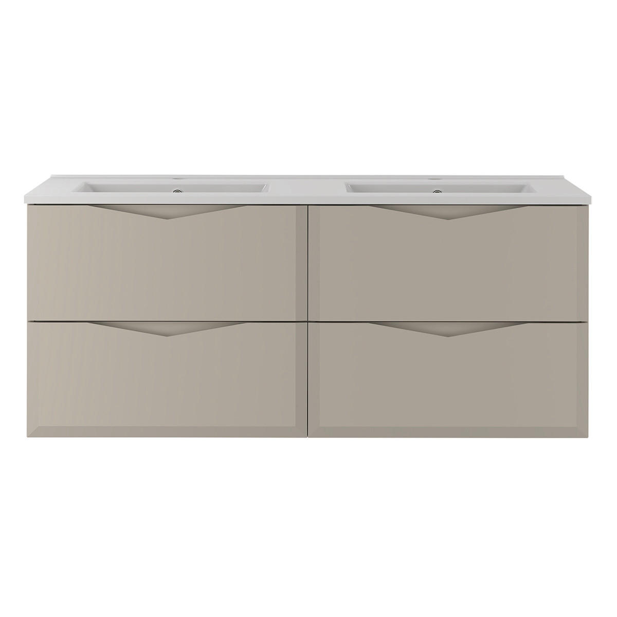 DOPPELWASCHTISCH 120cm Ellie Kaschmir - Beige, Holzwerkstoff (120/50/45.8cm) - Petits-meubles