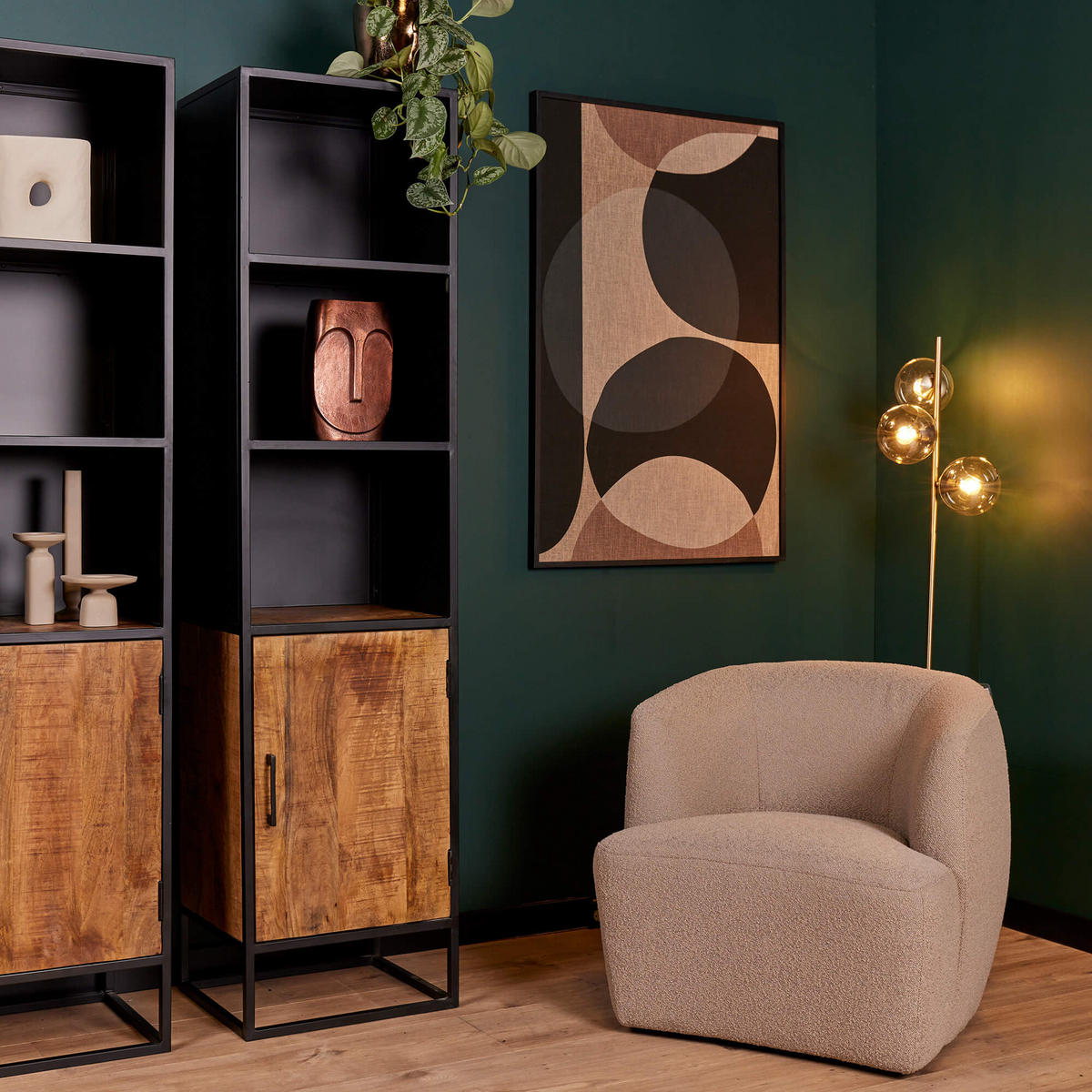 BÜCHERREGAL Oakland Braun 40/50/200 cm - Braun, Holz (50/200/40cm) - Starfurn