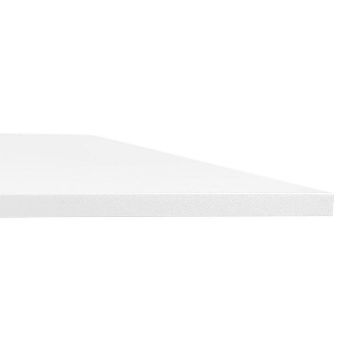 DESIGNER-STEHTISCH Holzplatte und gebürsteter Stahl KORALO BAR, Weiß 160x80x100 cm - Silberfarben/Weiß, Holzwerkstoff/Metall (160/100/80cm) - KADIMA DESIGN