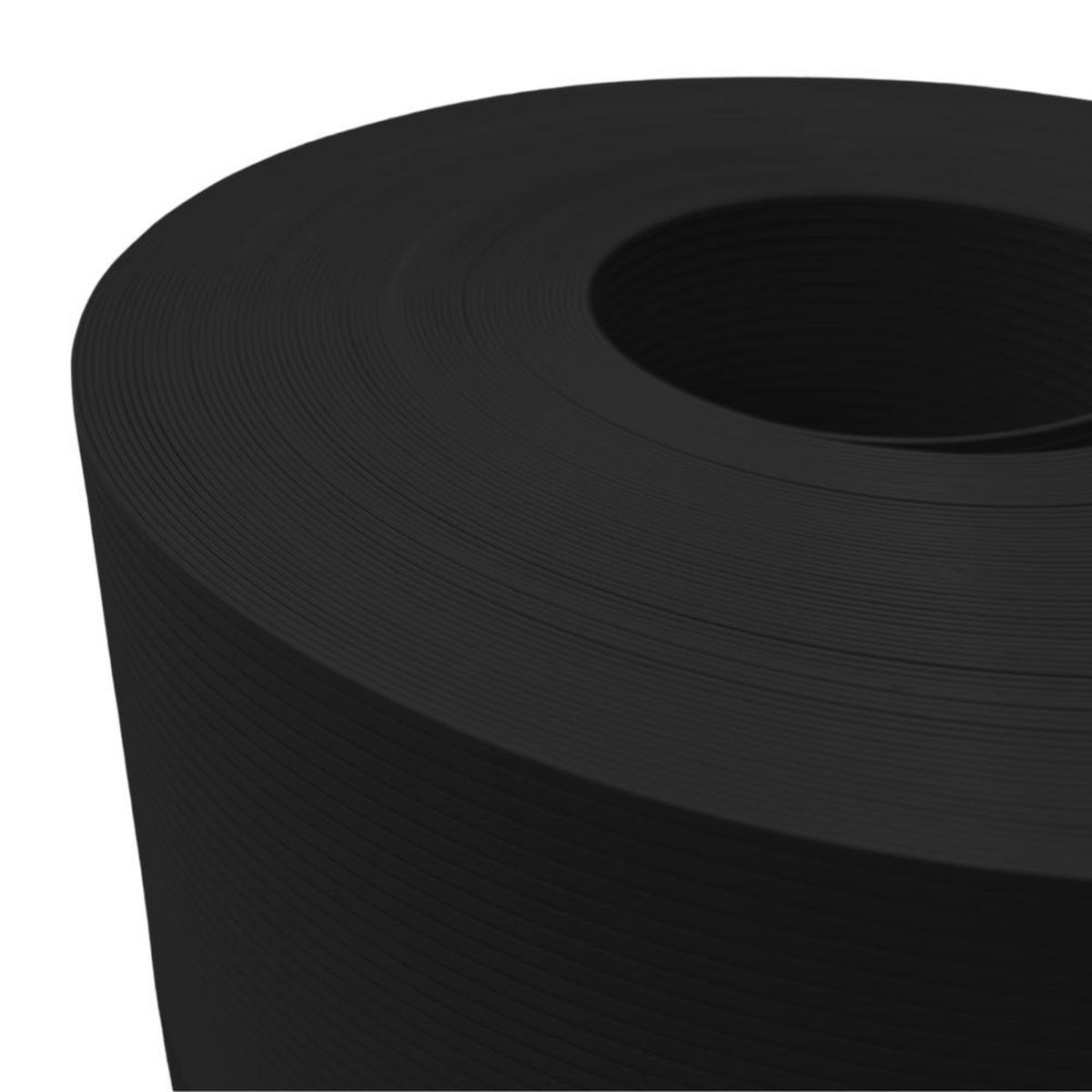 SICHTSCHUTZSTREIFEN Rille PP für Doppelstabmatte Zaunblende Schwarz 50m - Schwarz, Kunststoff (5000/19cm) - ZAUN|ZU