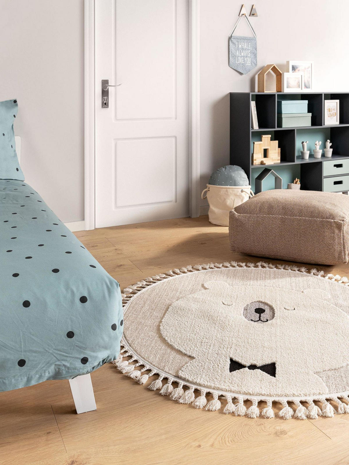 OTROŠKA preproga Momo kremne barve ø 120 cm - bež, tekstil/naravni materiali (120/1cm) - KUNSTLOFT