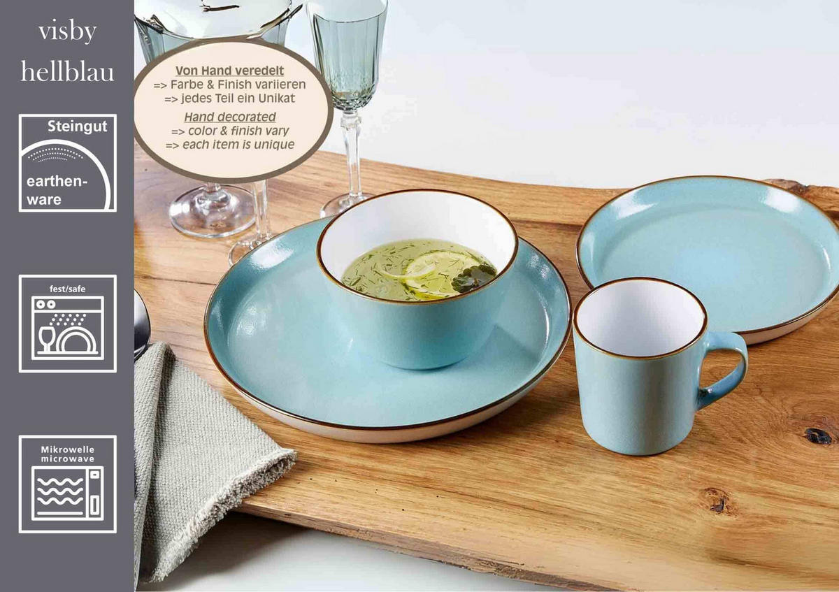 SPEISETELLER Visby Blau ø 26,5 cm 4er Set - Blau, Keramik (26.5cm) - Ritzenhoff Breker