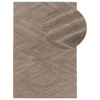 WOLLTEPPICH Yanis Beige/Hellbraun 160x230 cm - Beige/Braun, Textil (160/1cm) - KUNSTLOFT