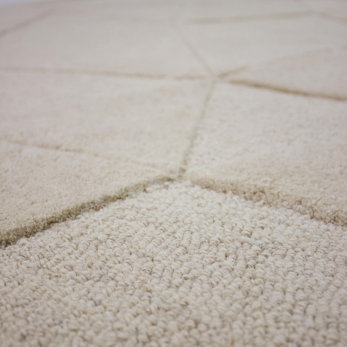 WOLLTEPPICH DEBEN, geometrisch, Natur, Ø 160 cm - Beige, Textil (160/160cm) - KADIMA DESIGN