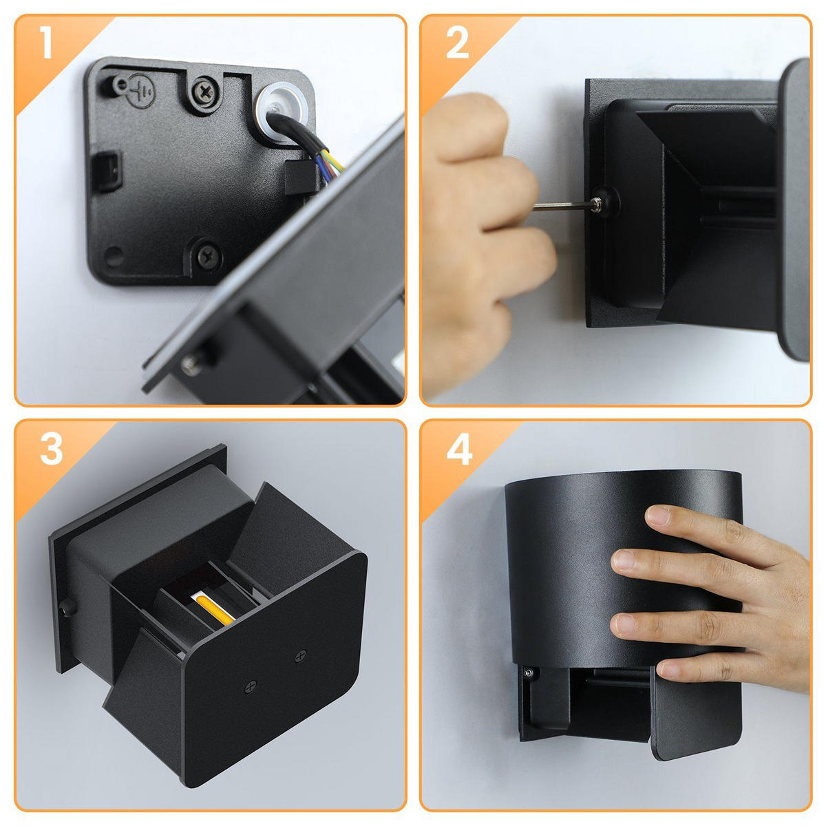 LED WANDLEUCHTE Herz - Schwarz, Metall (12/10/14cm) - Nettlife