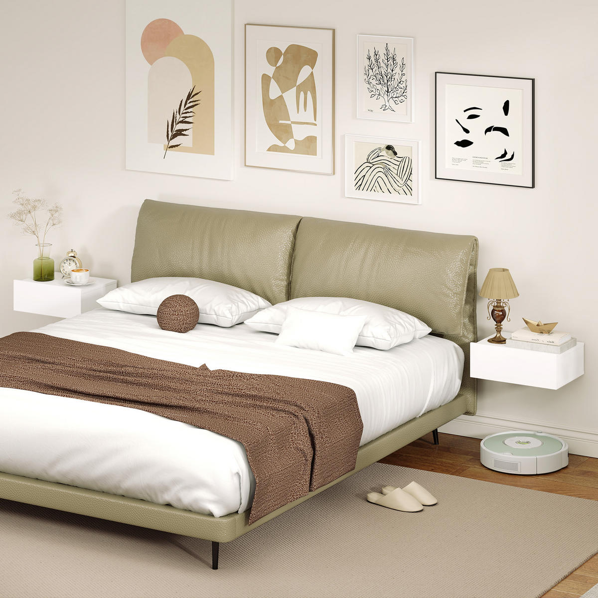 NACHTSCHRANK DE-12955 Wandmontage mit Schublade Weiß - Weiß, Holzwerkstoff (30/15/40cm) - ComfortXL