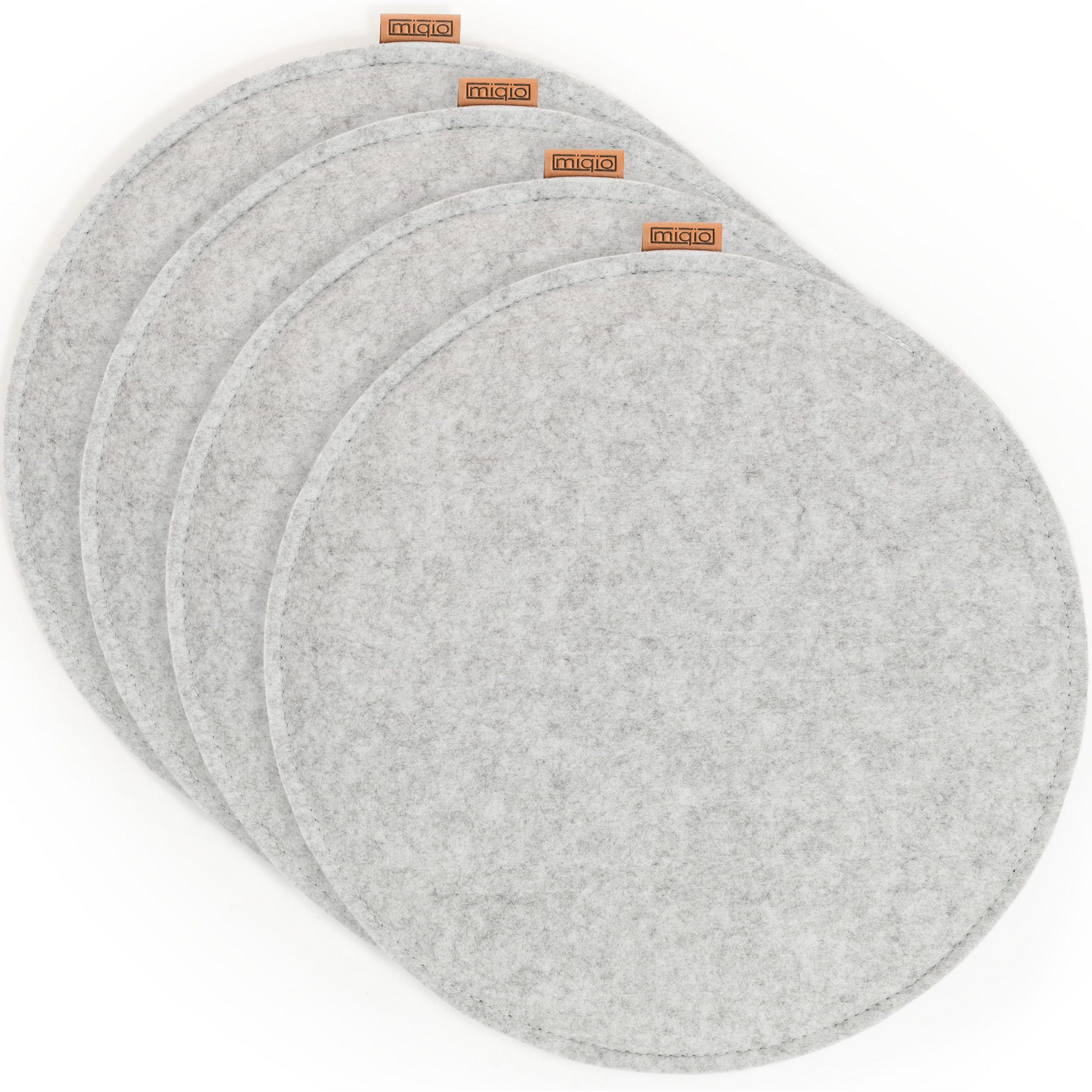 SITZKISSEN mit Antirutschnoppen 4er-Set - Hellgrau, Textil (40cm) - Miqio Design