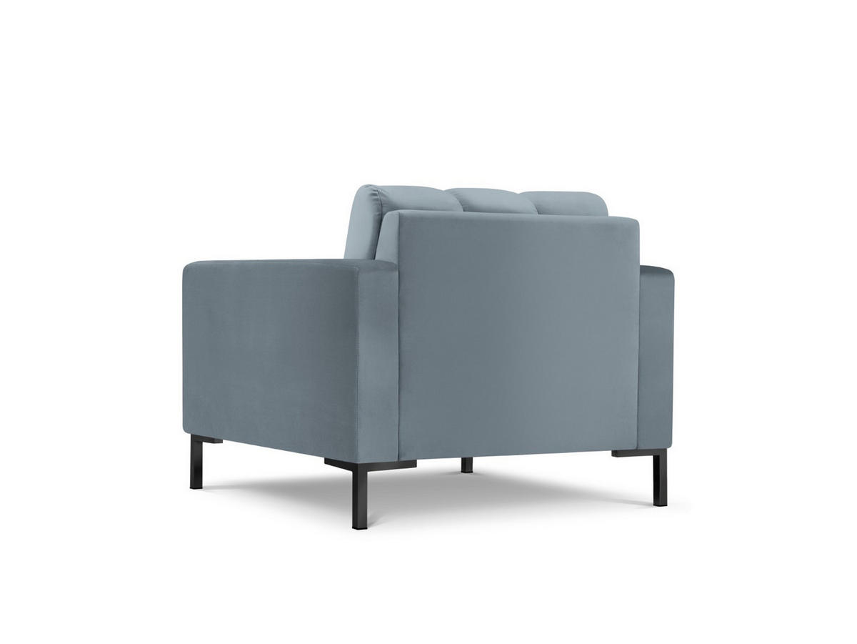 SESSEL Mamaia aus Samt hellblau - Hellblau, Textil (92/75/87cm) - Micadoni
