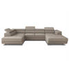 WOHNLANDSCHAFT Caris U, Seite: Rechts - Beige, Holz/Textil (348/90/205cm) - Sofnet