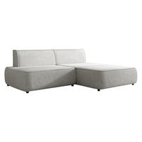 ECKSOFA Zuno, Seite: Rechts - Hellgrau/Schwarz, Holz/Kunststoff (254/162cm) - MIRJAN24