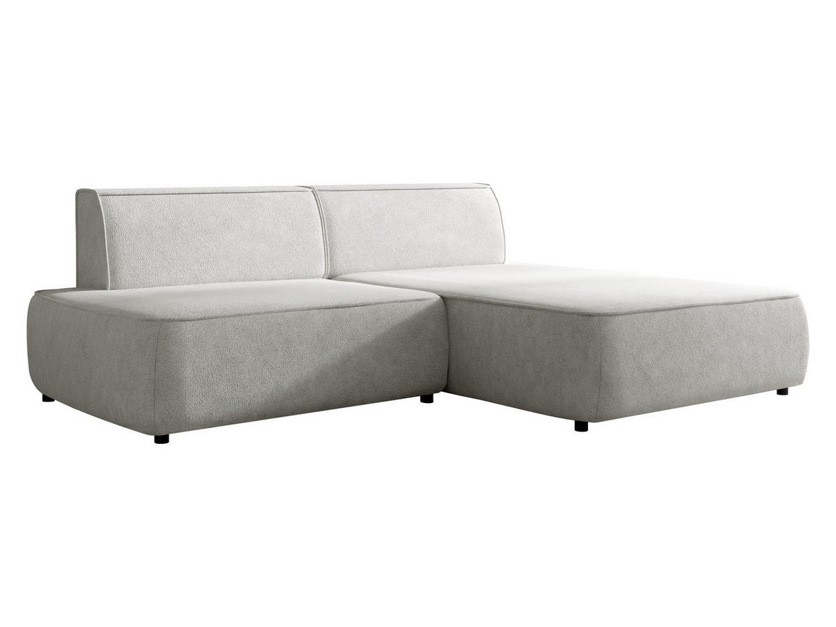 ECKSOFA Zuno, Seite: Rechts - Hellgrau/Schwarz, Holz/Kunststoff (254/162cm) - MIRJAN24