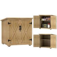 GERÄTESCHUPPEN DE-09238 Dunkelgrau - Naturfarben, Holz (77.5/90/88cm) - ComfortXL
