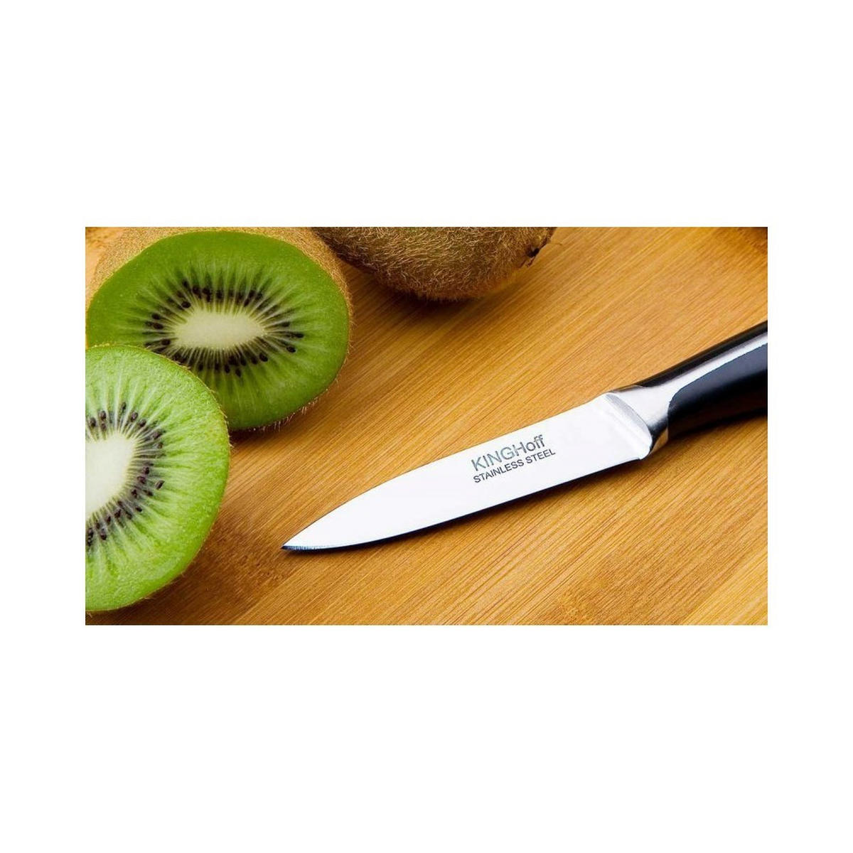 GEMÜSEMESSER Silber 19/2/19 cm KH3426 - Silberfarben, Metall (19cm) - Kinghoff 