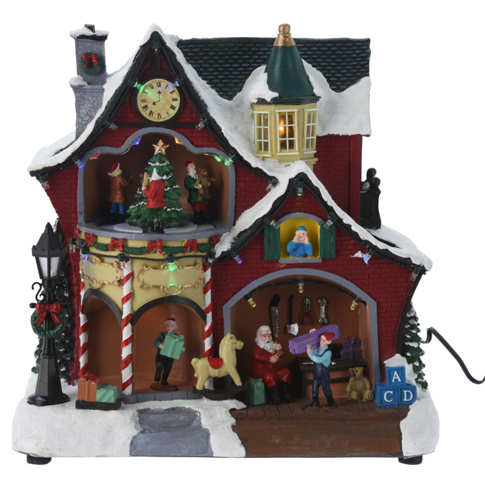 WEIHNACHTSSZENE Santa's Workshop - Multicolor, Kunststoff (16.5/27.5/26.5cm) - Home Styling Collection