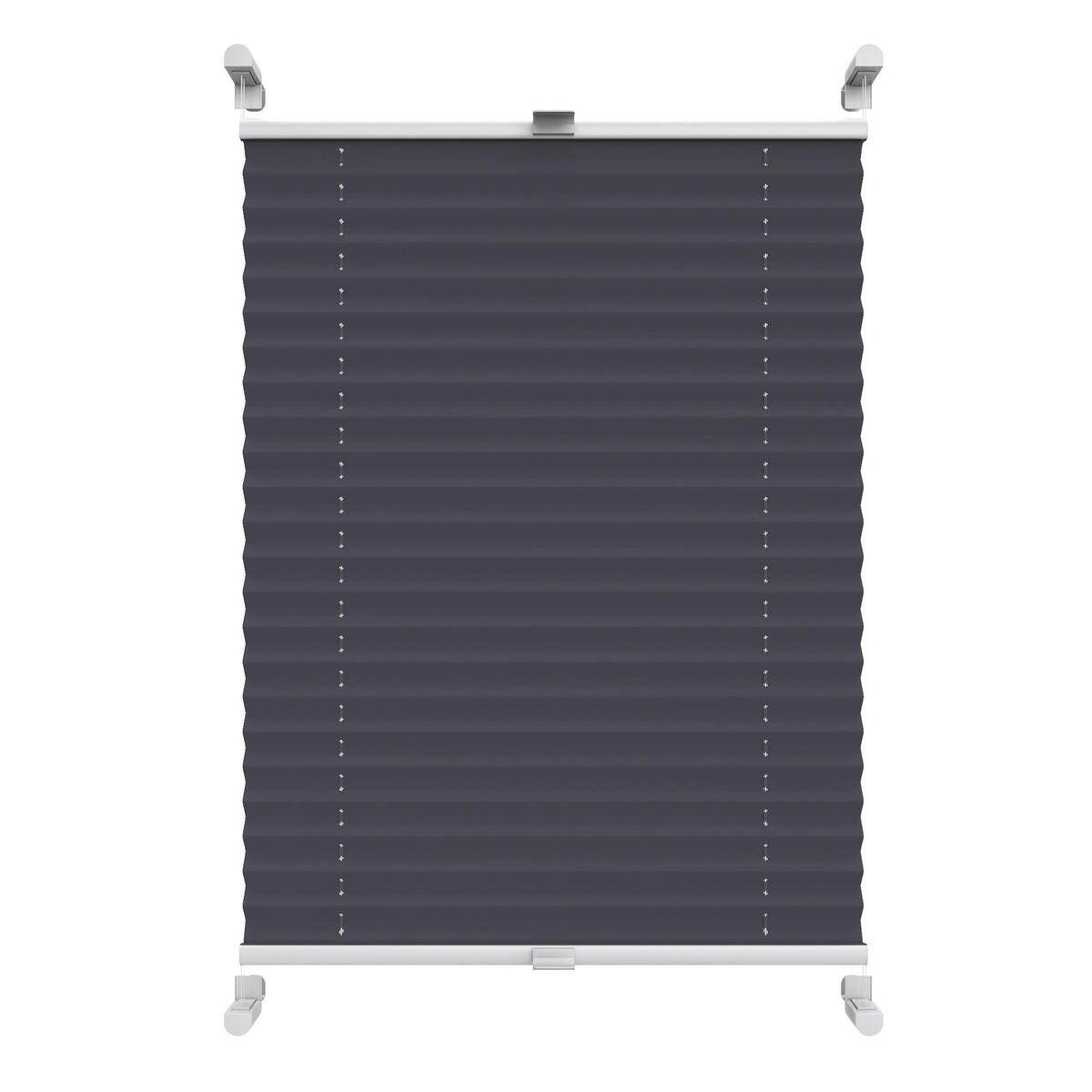 PLISSEE Thermo Basic 100 x 210cm Klemmfix ohne Bohren - Grau, Textil (100/210cm) - Deco-Raum