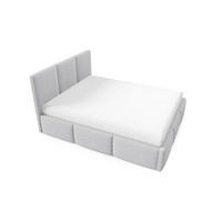POLSTERBETT mit Stauraum 180x200 cm in Hellgrau - Hellgrau, Metall (180/200cm) - Home Collective