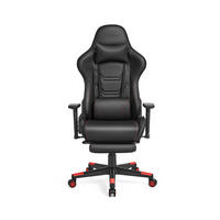 GAMING-STUHL GABORONE - Schwarz, Kunststoff (65/35/83cm) - Hansiro