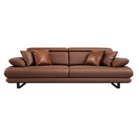 3 Sitzer SOFA Energy Samt Braun - Braun, Textil/Metall (205/80/100cm) - Villa Möbel