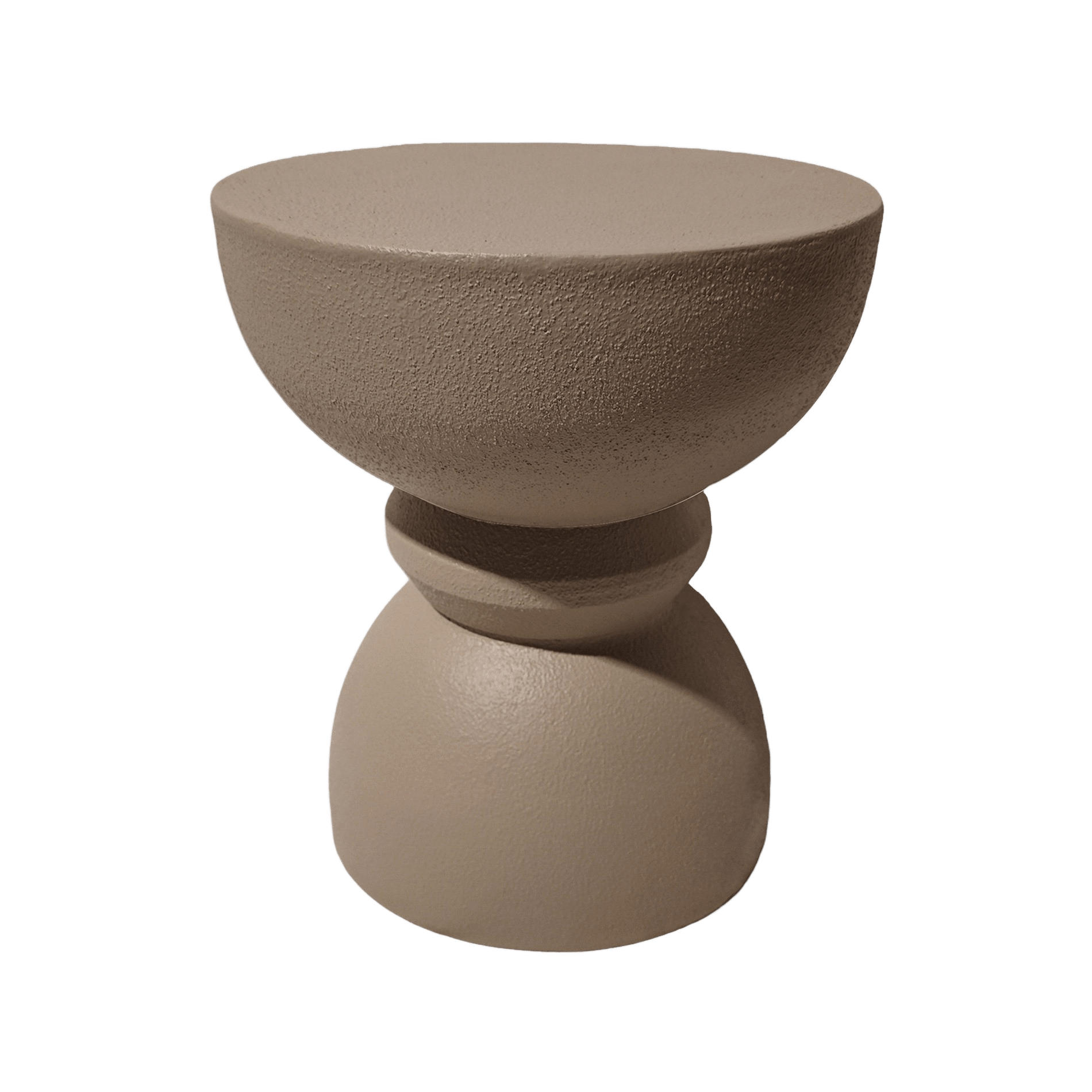 BEISTELLTISCH Mokkabraun 35/35/42,5 cm - Braun, Stein (36/36/42.5cm) - Mobili Rebecca